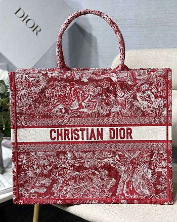 Christian Dior | Book Tote Raspberry Style - M1296ZR  - 41.5 x 38 x 18cm