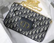 DIOR | Medium DiorDouble Bag Blue Oblique - M8641 - 28 x 16.5 x 3 cm - 3