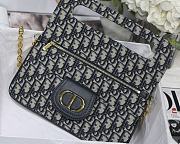 DIOR | Medium DiorDouble Bag Blue Oblique - M8641 - 28 x 16.5 x 3 cm - 4