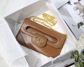 DIOR | Medium DiorDouble Bag Brown - M8641 - 28 x 16.5 x 3 cm
