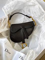 DIOR | Micro Saddle Black Bag - S5662C - 12 x 7.5 x 5 cm - 2