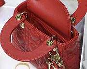 DIOR | Micro Dioramour lady Red Bag - S0856O - 12 x 10 x 5 cm - 2