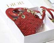 DIOR | Micro Dioramour lady Red Bag - S0856O - 12 x 10 x 5 cm - 3