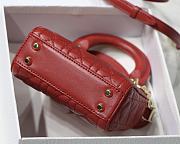 DIOR | Micro Dioramour lady Red Bag - S0856O - 12 x 10 x 5 cm - 5