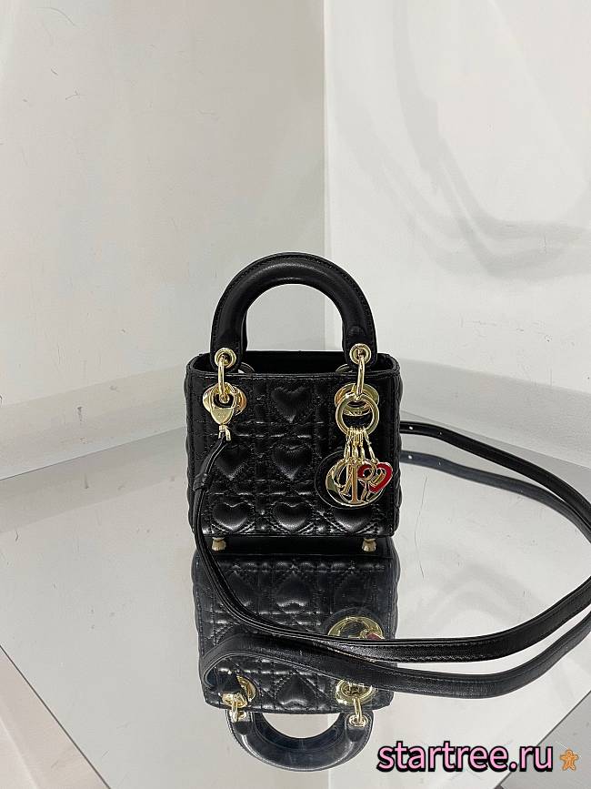 DIOR | Micro Dioramour lady Black Bag - S0856O - 12 x 10 x 5 cm - 1