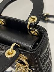 DIOR | Micro Dioramour lady Black Bag - S0856O - 12 x 10 x 5 cm - 3