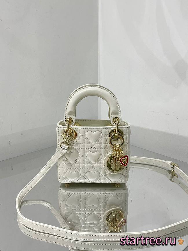 DIOR | Micro Dioramour lady White Bag - S0856O - 12 x 10 x 5 cm - 1