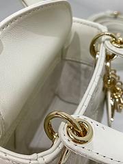 DIOR | Micro Dioramour lady White Bag - S0856O - 12 x 10 x 5 cm - 3