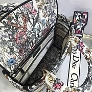 DIOR | Medium Lady D-Lite Bag Multicolor Mille Fleurs - M0565 - 24x20x11cm - 6