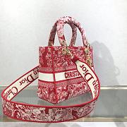 Dior Medium Lady D-Lite Bag Raspberry - 24 x 20 x 11 cm - 3