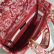 Dior Medium Lady D-Lite Bag Raspberry - 24 x 20 x 11 cm - 4