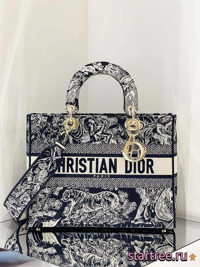 DIOR | Lady D-Lite Blue Toile - M0566O - 32 x 25 x 11 cm - 1