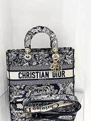 DIOR | Lady D-Lite Blue Toile - M0566O - 32 x 25 x 11 cm - 6