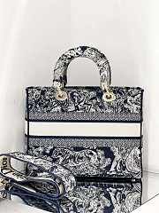 DIOR | Lady D-Lite Blue Toile - M0566O - 32 x 25 x 11 cm - 2