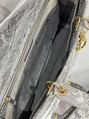 DIOR | Lady D-Lite Gray Toile Bag - M0566O - 32 x 25 x 11 cm - 4