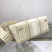Dior Medium Lady D-Lite Bag Gray D-Stripes - 24 x 20 x 11 cm - 2