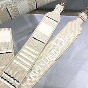 Dior Medium Lady D-Lite Bag Gray D-Stripes - 24 x 20 x 11 cm - 4