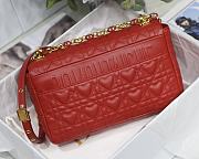 DIOR | Medium Dioramour Caro Red Bag - M9242 - 25.5 cm x 15.5 cm x 8 cm - 4