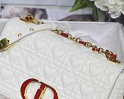 DIOR | Medium Dioramour Caro White Bag - M9242 - 25.5 cm x 15.5 cm x 8 cm - 4