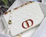 DIOR | Medium Dioramour Caro White Bag - M9242 - 25.5 cm x 15.5 cm x 8 cm - 6