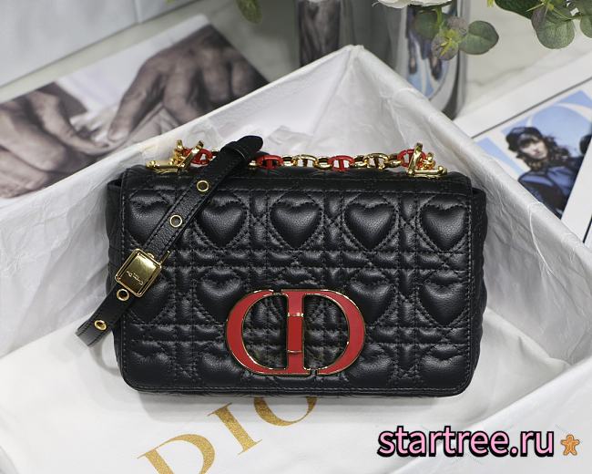 DIOR | Small Dioramour Caro Black Bag - M9241 - 20 x 12 x 7 cm - 1