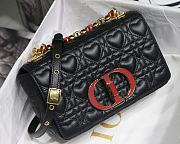 DIOR | Small Dioramour Caro Black Bag - M9241 - 20 x 12 x 7 cm - 5