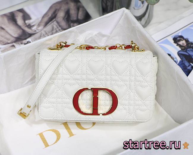 DIOR | Small Dioramour Caro White Bag - M9241 - 20 x 12 x 7 cm - 1