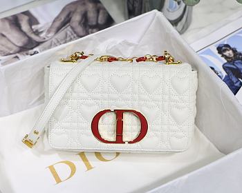 DIOR | Small Dioramour Caro White Bag - M9241 - 20 x 12 x 7 cm