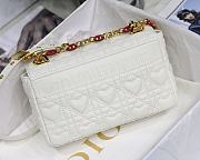 DIOR | Small Dioramour Caro White Bag - M9241 - 20 x 12 x 7 cm - 3