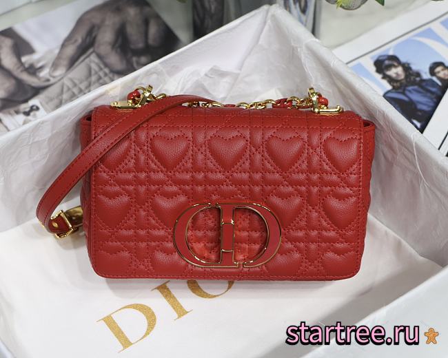 DIOR | Small Dioramour Red Bag - M9241 - 20 x 12 x 7 cm - 1