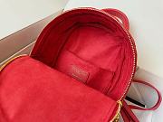 DIOR | Mini Dioramour Red Backpack - M9222 - 16 x 21 x 8.5 cm - 5