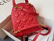 DIOR | Mini Dioramour Red Backpack - M9222 - 16 x 21 x 8.5 cm - 3