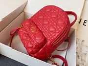 DIOR | Mini Dioramour Red Backpack - M9222 - 16 x 21 x 8.5 cm - 2