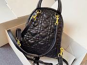 DIOR | Mini Dioramour Black Backpack - M9222 - 16 x 21 x 8.5 cm - 5