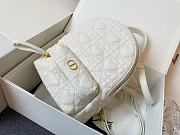 DIOR | Mini Dioramour White Backpack - M9222 - 16 x 21 x 8.5 cm - 4