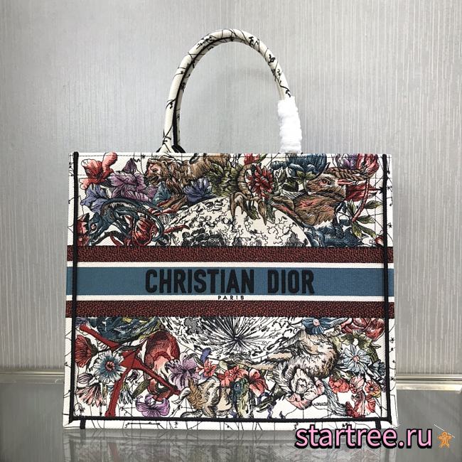 DIOR | Book Tote Latte Multicolor Constellation - M1286 - 41.5 x 38 x 18cm - 1