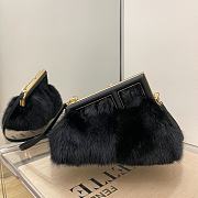 FENDI | First Small Black sheepskin bag - 8BP127 - 26 x 9.5 x 18 cm - 1