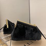 FENDI | First Small Black sheepskin bag - 8BP127 - 26 x 9.5 x 18 cm - 3