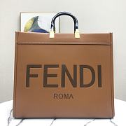 FENDI | Large Tote Sunshine Brown leather shopper - 8BH372 - 40.5 x 21.5 x 35cm - 1