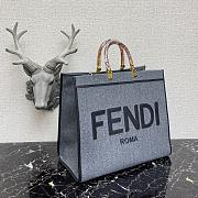 FENDI | Large Tote Sunshine Gray flannel shopper - 8BH372 - 40.5 x 21.5 x 35cm - 2