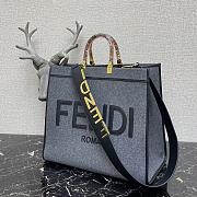 FENDI | Large Tote Sunshine Gray flannel shopper - 8BH372 - 40.5 x 21.5 x 35cm - 3
