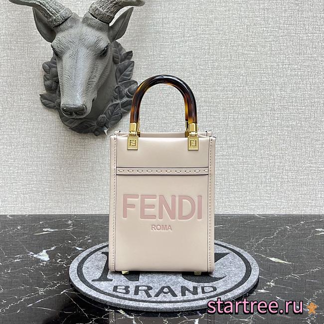 FENDI | Sunshine Shopper Pink mini bag - 8BS051 - 13 x 18 x 6.5cm - 1