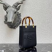 FENDI | Sunshine Shopper Black mini bag - 8BS051 - 13 x 18 x 6.5cm - 5