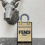 FENDI | Sunshine Shopper Braided straw mini-bag - 8BS051 - 13 x 18 x 6.5cm - 1