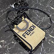 FENDI | Sunshine Shopper Braided straw mini-bag - 8BS051 - 13 x 18 x 6.5cm - 5
