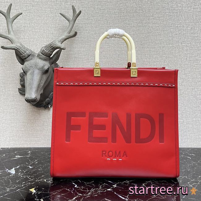 FENDI | Medium Tote Fendi Sunshine Red Shopper - 8BH386 - 35x17x31cm - 1