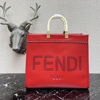 FENDI | Medium Tote Fendi Sunshine Red Shopper - 8BH386 - 35x17x31cm