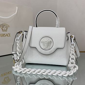 VERSACE | La Medusa White Small Handbag - DBFI040 - 20 x 10 x 17cm