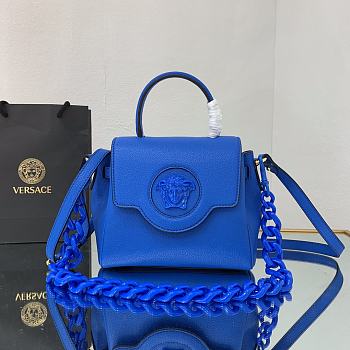 VERSACE | La Medusa Small Blue Handbag - DBFI040 - 20 x 10 x 17cm