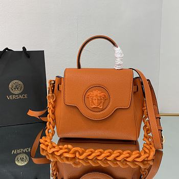 VERSACE | La Medusa Small Orange Handbag - DBFI040 - 20 x 10 x 17cm